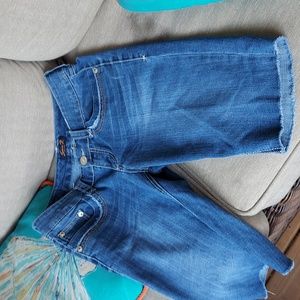Seven 7 size 10 blue denim Burmuda cutoff shorts